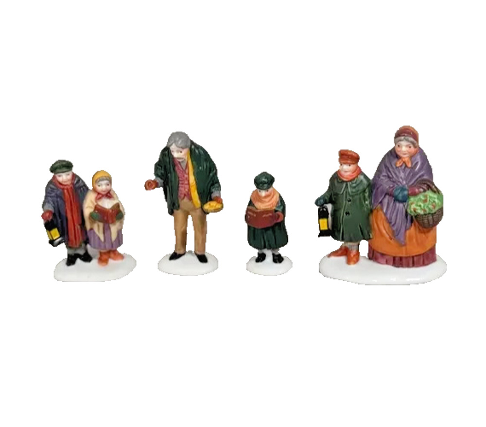 Dept 56 Heritage Village Accessory Carolers On The Doorstep Figurine Set 5570-0